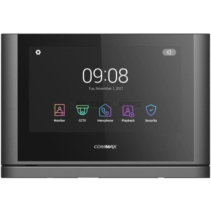 Абонентский монитор COMMAX CDV-704MF/VZ Dark Silver Black Smog CDV-704MF TEMHOE CEPEBPO Black Smog/VZ